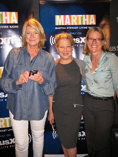 Martha (with Bette Midler and NYRP's executive director, Amy Freitag), tweeting about the show.