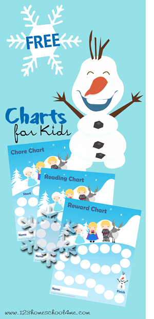 Free Disney Frozen Chore, Reading, and Reward Chart for Kids