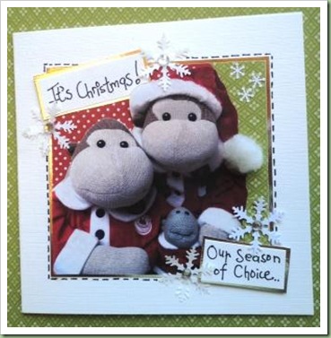 Monkey Christmas Card