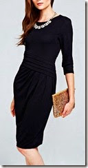 Hotsquash Black Draped Front Dress - Damson also Hotsquash Black Draped Front Dress - Damson also
