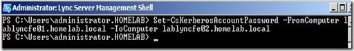 Lync Kerb - set assign Lync Kerb - set assign