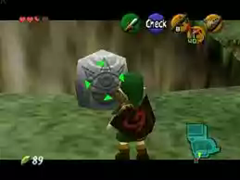 Link encarando a Gossip Stone