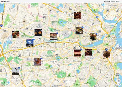 Map of Mostly Food Photos