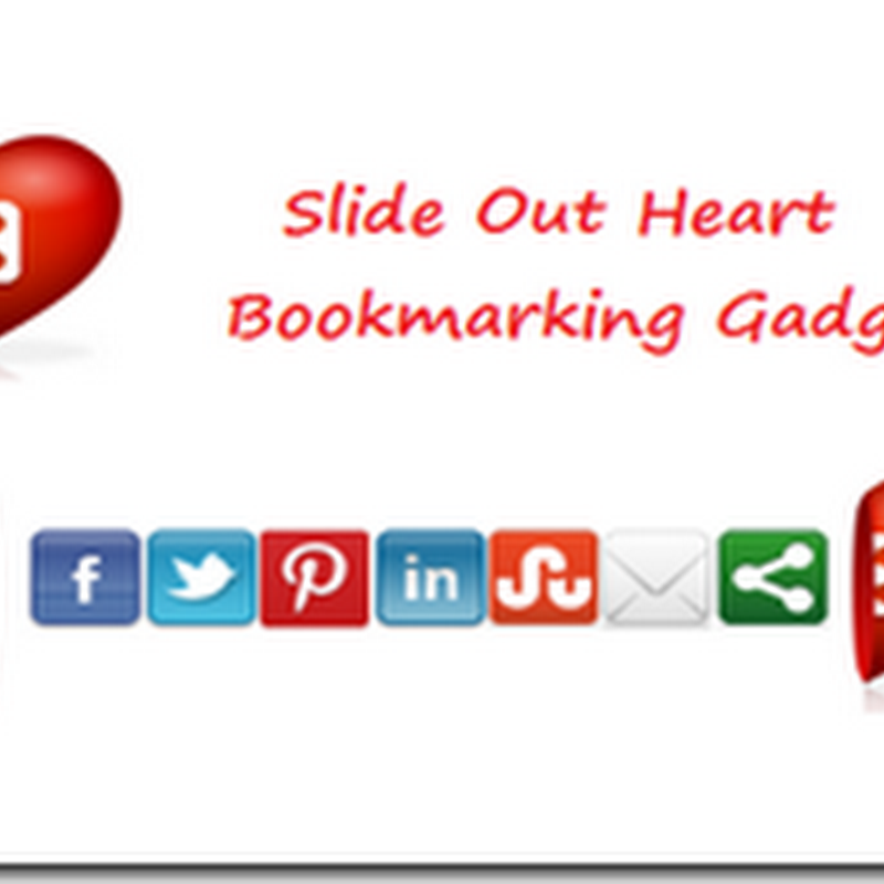 Blogger widget share social network με καρδια