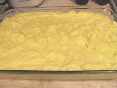 2 ingredient lemon cake ready to be baked