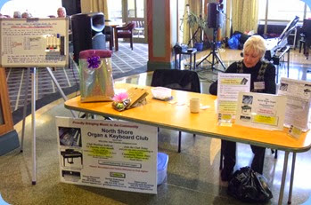 Club Secretary, Delyse Whorwood, manning the information desk.