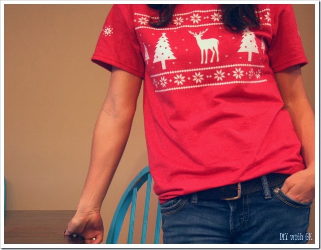 DIY vintage Christmas shirts