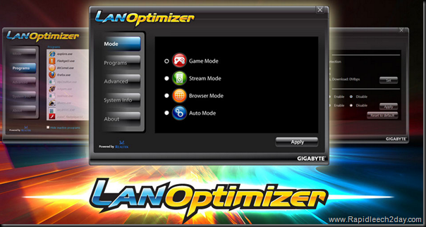 GIGABYTE LAN Optimizer GIGABYTE LAN Optimizer