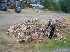 Chopping wood around Dimitrovgrad, soutern Serbia..