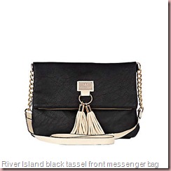 River Island black tassel front messenger bag River Island black tassel front messenger bag