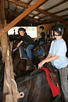 We mounted up in the barn, then headed out for a short ride
