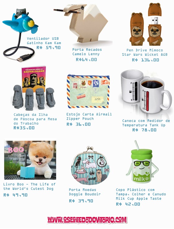 Presentes para o Amigo Secreto: Sugestões da loja Segredo do Vitório. Presentes para o Amigo Secreto: Sugestões da loja Segredo do Vitório