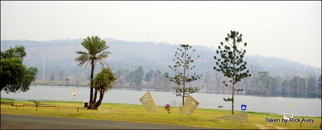Local bush fires making the air very murky - Mingo Crossing, Gayndah, QLD
