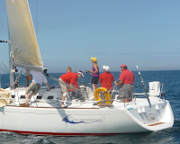 40.7 Commodore's Inviational & Zukasky 2010 / Zukasky 2010: Bob Vickery driving Collaboration downwind.