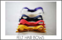 felt hair bow tab