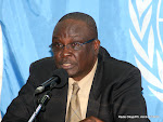Madnodje Mounoubai, Porte parole de la Monusco  intervention à la Conference de Presse hebdomadaire du Mercredi 22/02/2012. Radio Okapi/Ph. Aimé-NZINGA