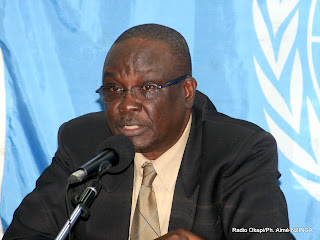 Madnodje Mounoubai, Porte parole de la Monusco  intervention à la Conference de Presse hebdomadaire du Mercredi 22/02/2012. Radio Okapi/Ph. Aimé-NZINGA