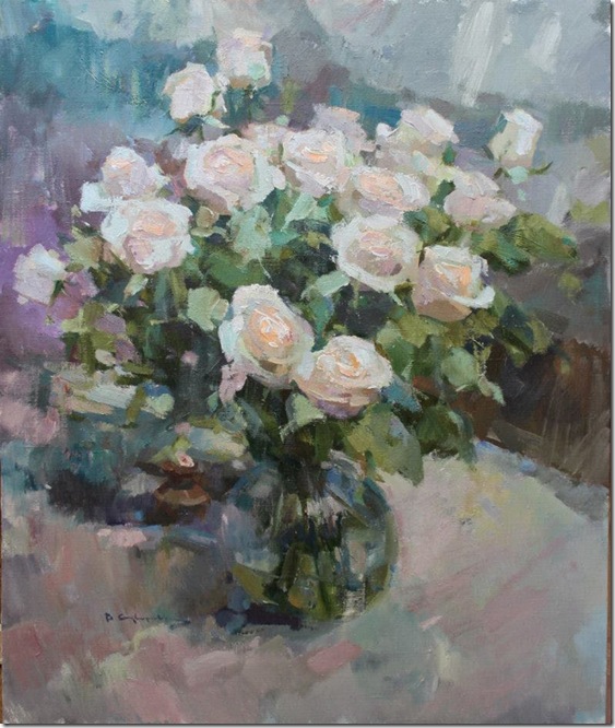 Still life with roses-Vadim-Suvorov-ENKAUSTIKOS Still life with roses-Vadim-Suvorov-ENKAUSTIKOS