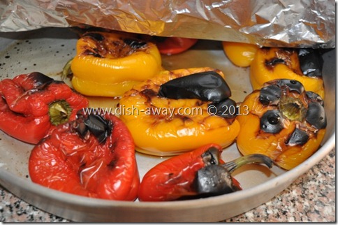 Roasted Peppers Salad by www.dish-away.com