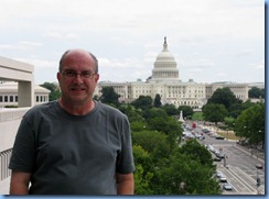 1562 Washington, D.C. - Newseum - Pennsylvania Avenue Terrace - Bill with U.S. Capitol Building in background