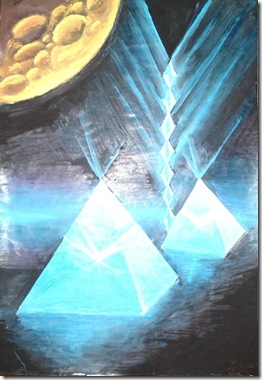 Energia cosmica a piramidelor pictura tempera