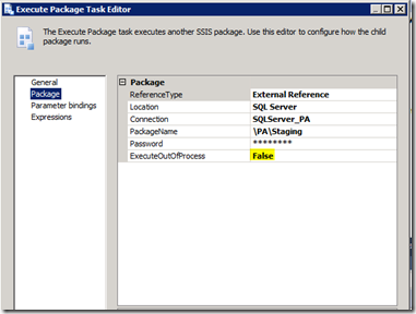 SQL Server 2012 SSIS ExecuteOutOfProcess SQL Server 2012 SSIS ExecuteOutOfProcess