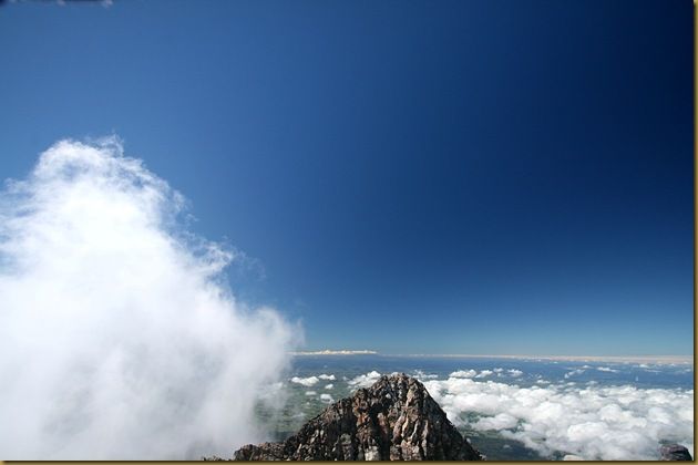 Cloudy mountain top