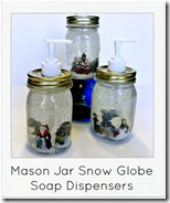 snow globe mason jar soap dispensers