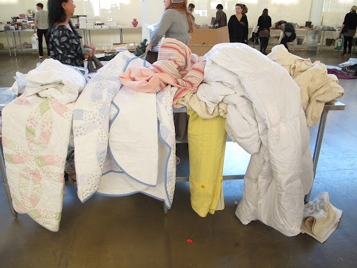Quilts and bedding supplies made up a whole section.