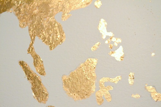 gold leaf map art