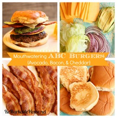 Mouthwatering ABC Burgers [Bacon, Avocado, & Cheddar] 