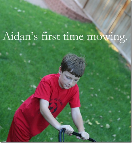 aidan's first time mowing web aidan's first time mowing web