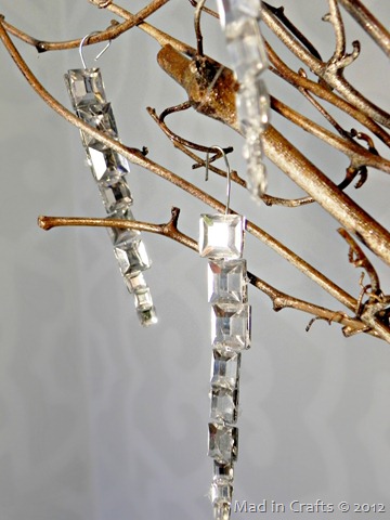 jewel icicle ornaments