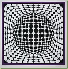 vasarely noir mauve