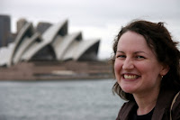 Kristy on the ferry back into Sydney
