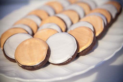 Metallic cookies from Tribeca Treats.