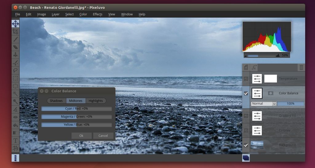 Pixeluvo in Ubuntu Linux