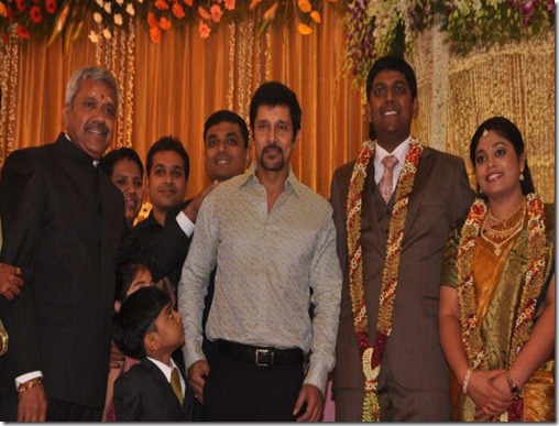 Chiyaan Vikram @ Four Frames Kalyanam son Wedding Reception