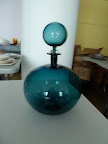 A stunning hand-blown glass decanter by Joe Cariati.