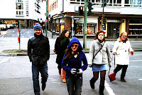 Crossing the road
