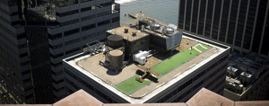 Aircraft on a Manhattan roof