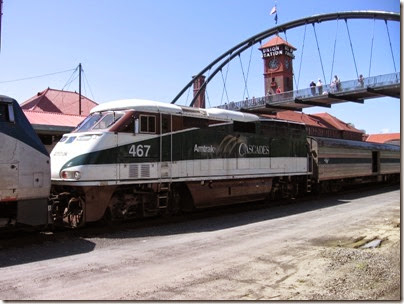 IMG_6056 Amtrak Cascades F59PHI #467 at Union Station in Portland, Oregon on May 9, 2009