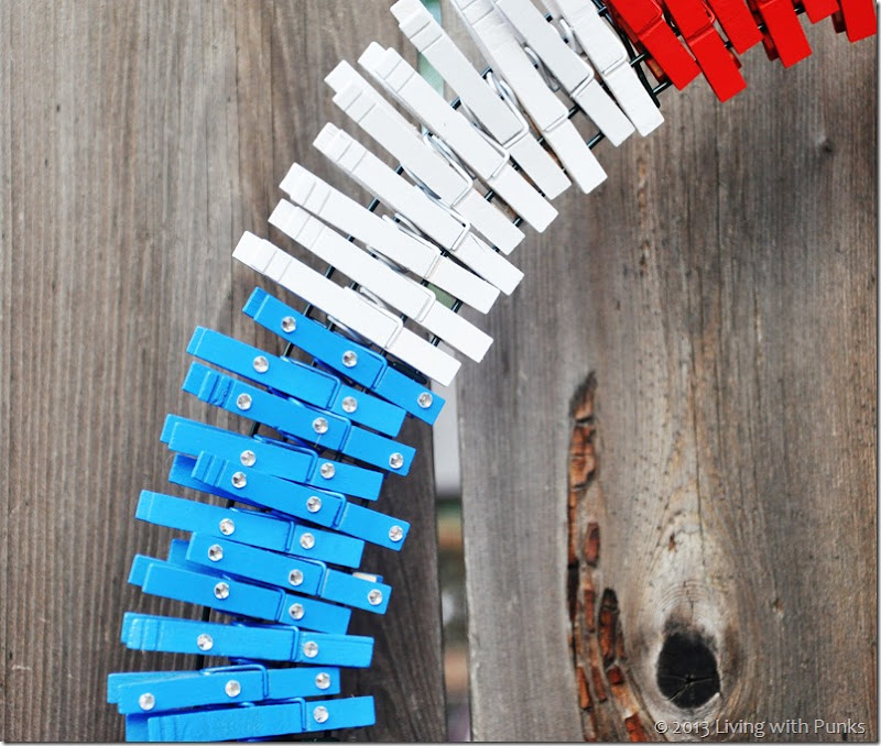 Stars and Stripes Clothespin wreath