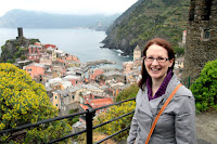 Kristy overlooking Vernazza