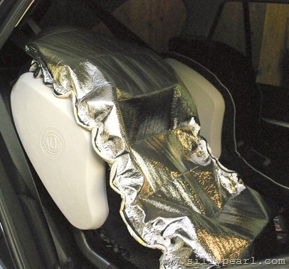 The Silly Pearl: DIY Car Seat Sun Shade