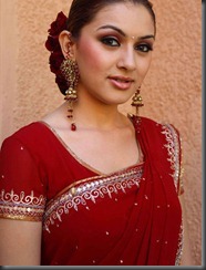 hansika-motwani___hot-in-red saree