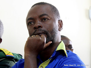 Firmin Yangambi ce 14/06/2011 avant son verdict par la haute cour militaire à Kinshasa. Radio Okapi/ Ph. John Bompengo