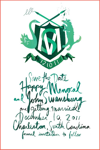 A close-up of our save-the-date. A close-up of our save-the-date.
