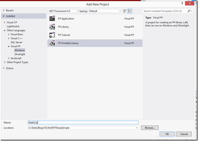 FSharpProject FSharpProject