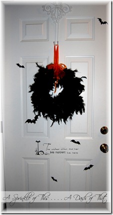 Halloween Front Door {A Sprinkle of This . . . . A Dash of That}